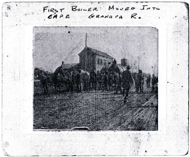  William Regenhardt right foreground - back to camera - only known photo of him 