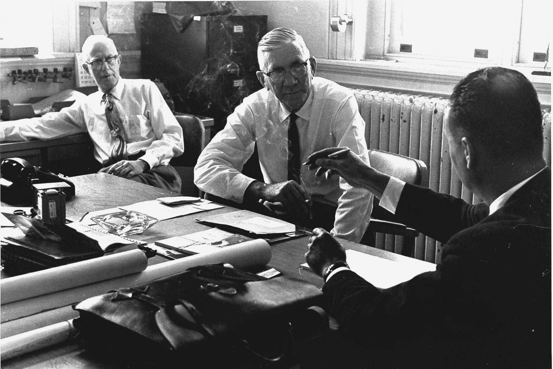  Ted Regenhardt (center) - Cape Girardeau Postmaster 1957 - 1970 