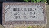 Idelia R Rieck nee Arndt grave marker