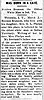 Reuben Branson was born in a cave - Wagoner Weekly Savings (Wagoner, OK) 8 MAr 1906 pg 3 col 2