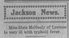 Elsie McNeely ill with Typhoid Fever - The Cape County Herald (Cape Girardeau) 18 Oct 1912 pg 8 col 1