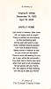 Virginia White nee Heseman Funeral Card Virginia White nee Heseman Funeral Card