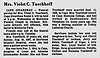 Violet Tuschhoff nee Bender Obit SE Missourian 31 Aug 1987 pg 6A col 1
