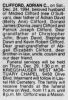 Adrian C Clifford Obit 27 Dec 1994 pg 12 col 3