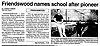 Zue Stevenson Bales School Named - Galveston Daily News 23 Sep 1994 pg 1