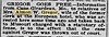 Almon Gregor goes free Salt Lake Herald 23 Aug 1908 pg 3 col 5