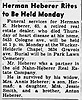 Herman E Heberer Obit 2 Oct 1954 pg 3