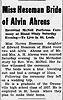 Heseman, Norman to Alvin Ahrens Marriage The Bland Courier 27 Feb 1941