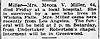 Mecca V Miller nee Casebolt Obit Ft Worth Star-Telegram 21 May 1920 pg 23 col 2 Mecca V Miller nee Casebolt Obit Ft Worth Star-Telegram 21 May 1920 pg 23 col 2