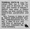 Edith Tesreau nee Carnahan Obit - STL Post-Dispatch 5 Apr 1996 Fri pg 37 col 7png