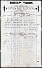 WEST William Henry (b 1863) Henry West business memo 1882