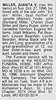 Juanita V Miller nee Williams STL Post-Dispatch 29 Oct 1996 pg 11