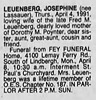 Josephine Leuenberg nee Lassauer Obit STL Post-Dispatch 7 Apr 1991 pg 19 (7B) col 5 Josephine Leuenberg nee Lassauer Obit STL Post-Dispatch 7 Apr 1991 pg 19 (7B) col 5