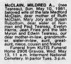 Mildred McClain nee Tesreau Obit - STL Post-Dispatch 12 May 1981 Tue Pg 36 col 6 Mildred McClain nee Tesreau Obit - STL Post-Dispatch 12 May 1981 Tue Pg 36 col 6