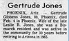 Gertrude Jones nee Gibbens Obit - The Bismarck Tribune 17 Feb 1981 pg 11 col 1