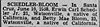 Betty Mae Bloom to Erwin Schedler Santa Cruz Sentinel 13 Jun 1958 pg 20 col 7 Betty Mae Bloom to Erwin Schedler Santa Cruz Sentinel 13 Jun 1958 pg 20 col 7