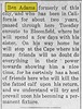 Ben Adams returns to Cape - The Cape County Herald 21 Mar 1913 pg 1 col 2