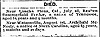 Archibald McNeely Death announcement The Pajorian 3 Aug 1893 pg 2 col 4