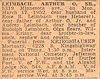 Leimbach, Arthur O Obituary