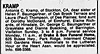 Antonia C. Kramp Obit Chicago Tribune 28 Oct 1989 Section 1 pg 13 Antonia C. Kramp Obit Chicago Tribune 28 Oct 1989 Section 1 pg 13