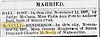 McNeely-Henderson Wedding Announcement - Santa Curz Surf 14 Nov 1887 pg 2