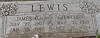 James Orvile Lewis and Jewell L. gravestone