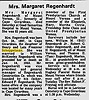 Margaret Regenhardt Obit