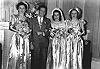 Freeman & Alice wedding - L to R: Ann Limbaugh, Freeman, Alice, Leta Lewis (Freeman's sister)
