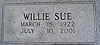 Willie Sue Satterwhite gravestone