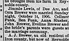 Jimmie Lewis and Orra Brewer wedding - Iron County register 18 Oct 1906 pg 5